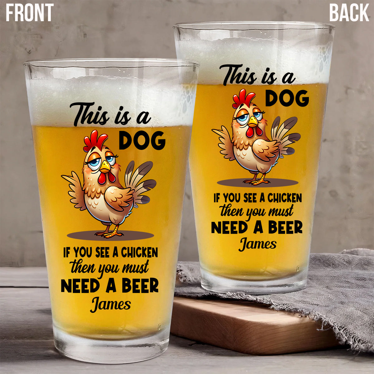 You Must Need A Beer - Personalized Beer Beer Glass