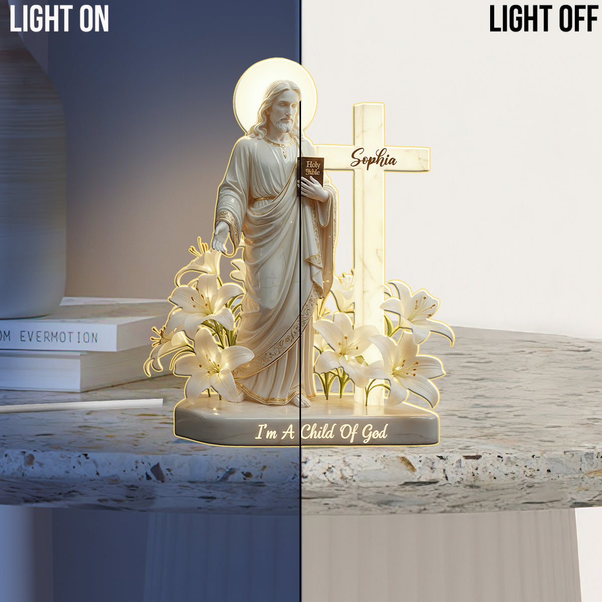 I'm A Child Of God - Personalized Christian Acrylic LED Night Light