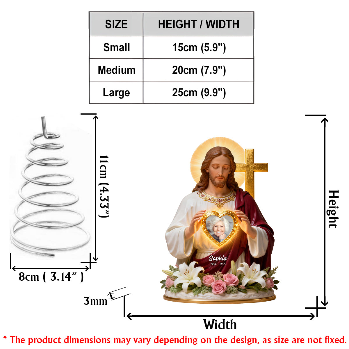 God Has You In His Arms - Personalized Christian LED Light Tree Topper