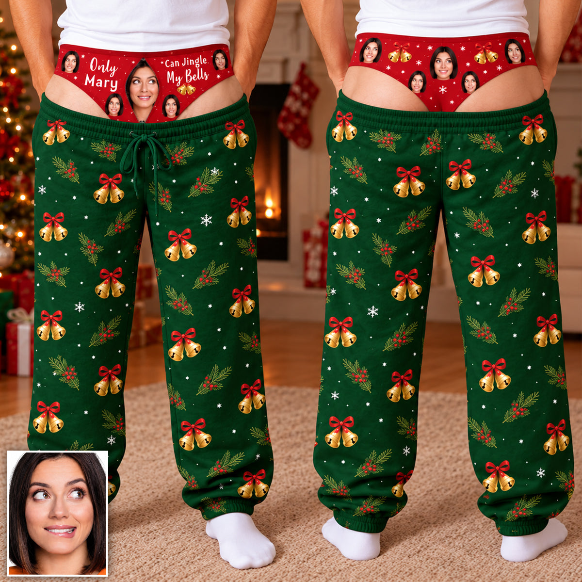 Funny Christmas For Men - Personalized Spicy Couple Unisex Sweatpants
