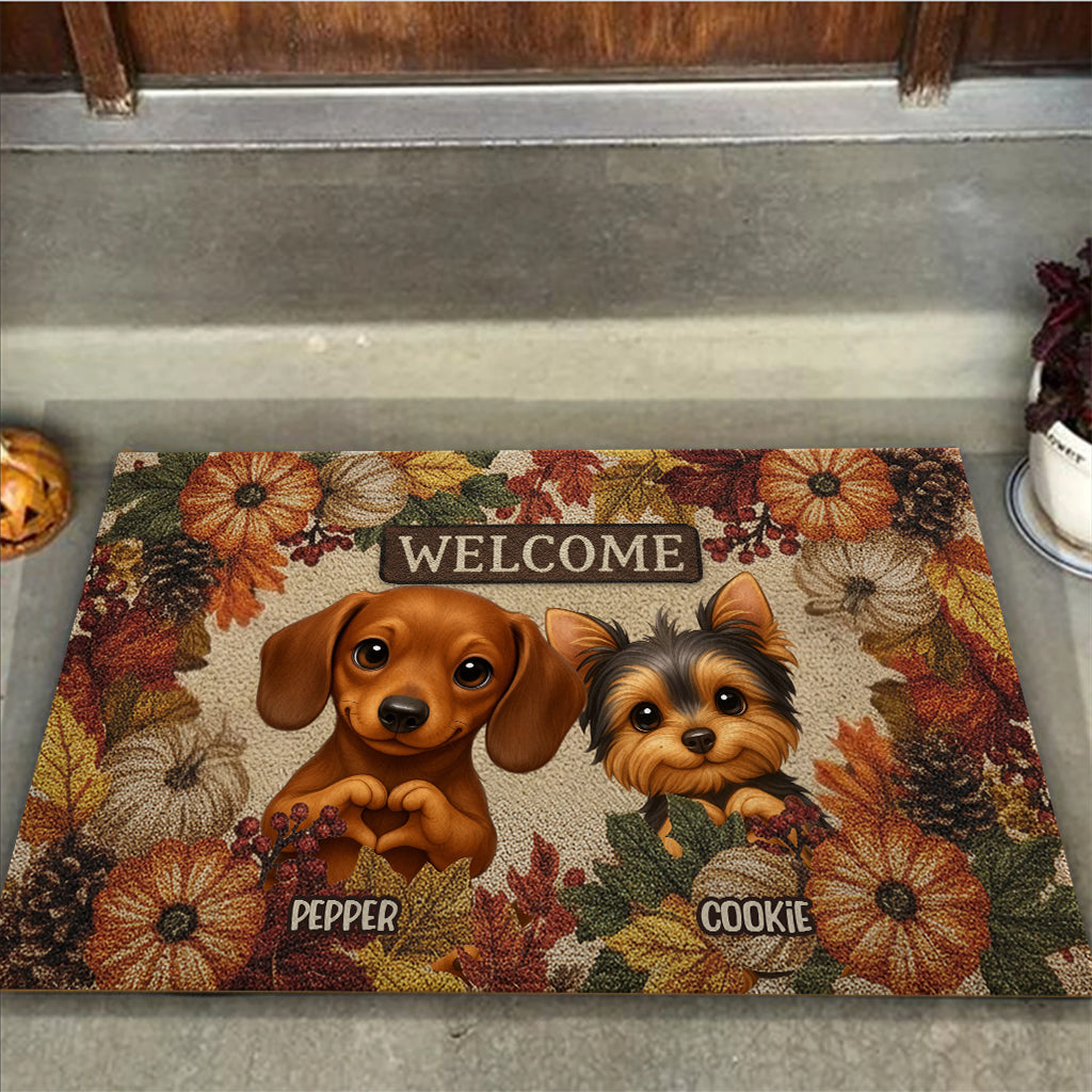 Welcome Fall - Personalized Dog Doormat