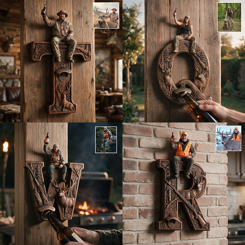 Bucks & Brews - Personalized Hunting Wall Bottle Opener