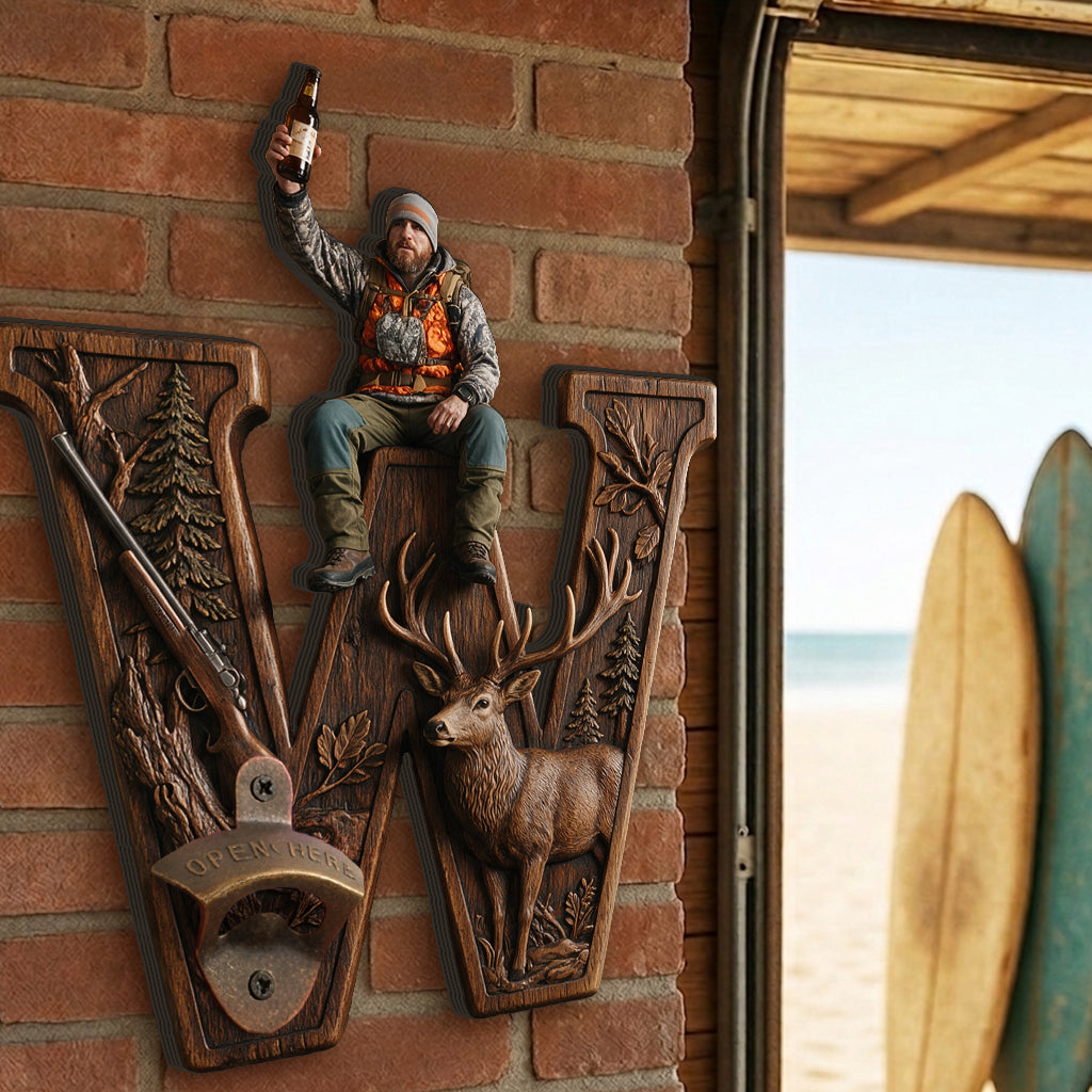 Bucks & Brews - Personalized Hunting Wall Bottle Opener