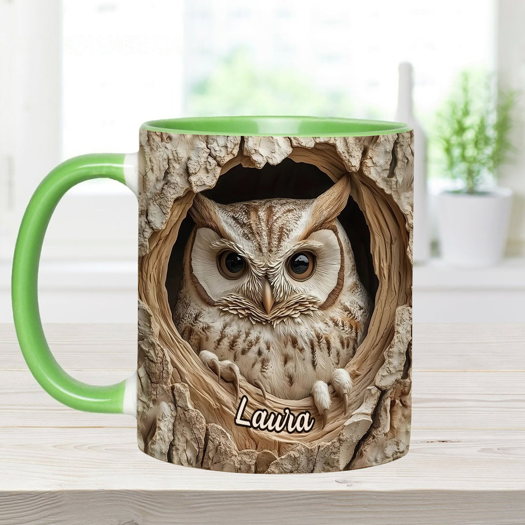 Hollow Watcher - Personalized Owl Accent Mug