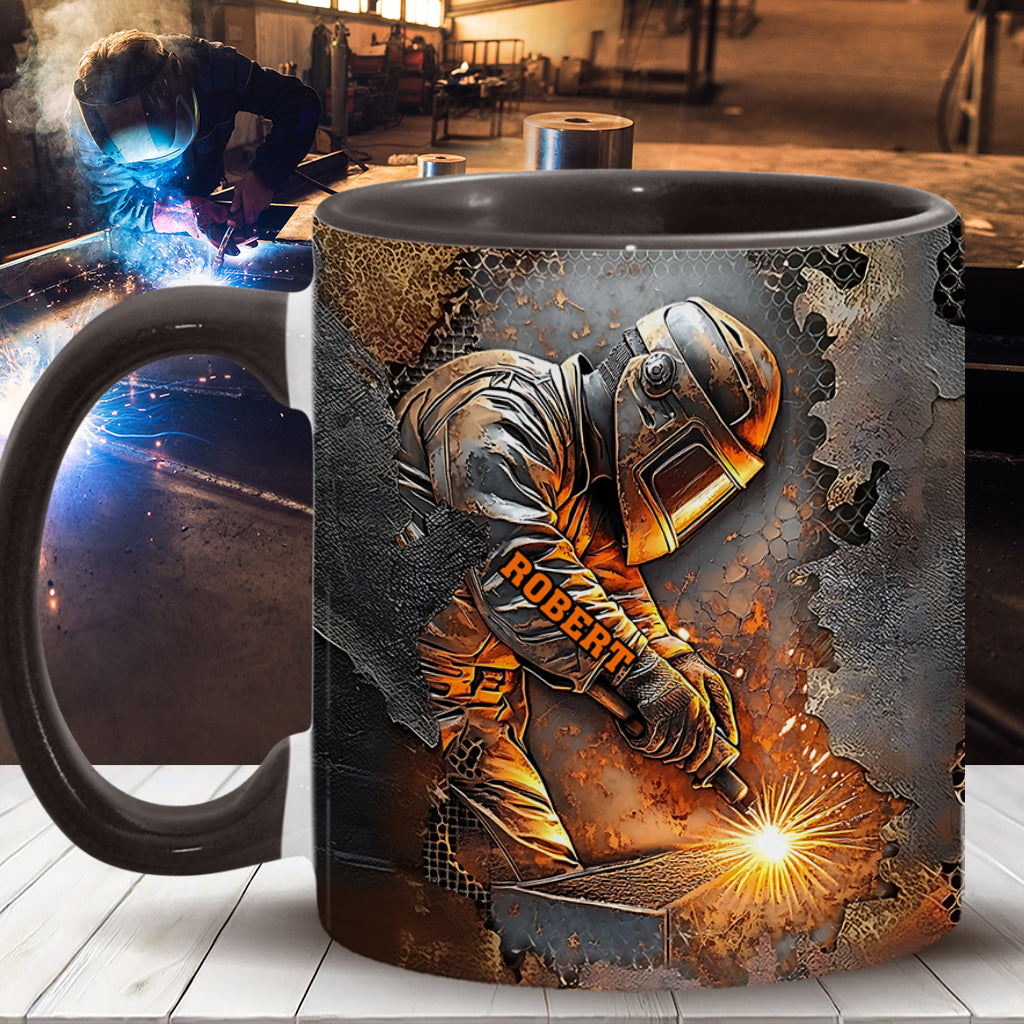 What A Wonderful Weld - Personalized Welder Accent Mug