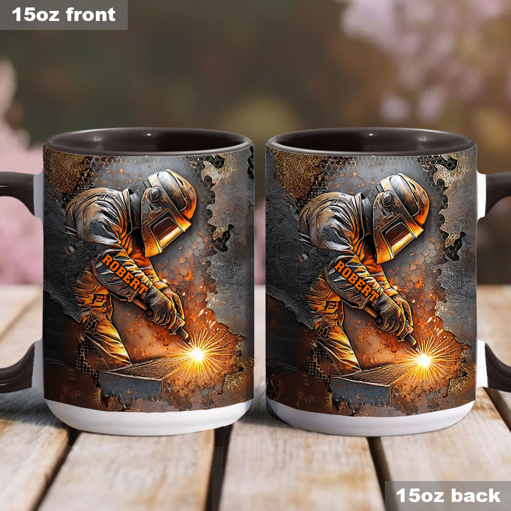 What A Wonderful Weld - Personalized Welder Accent Mug