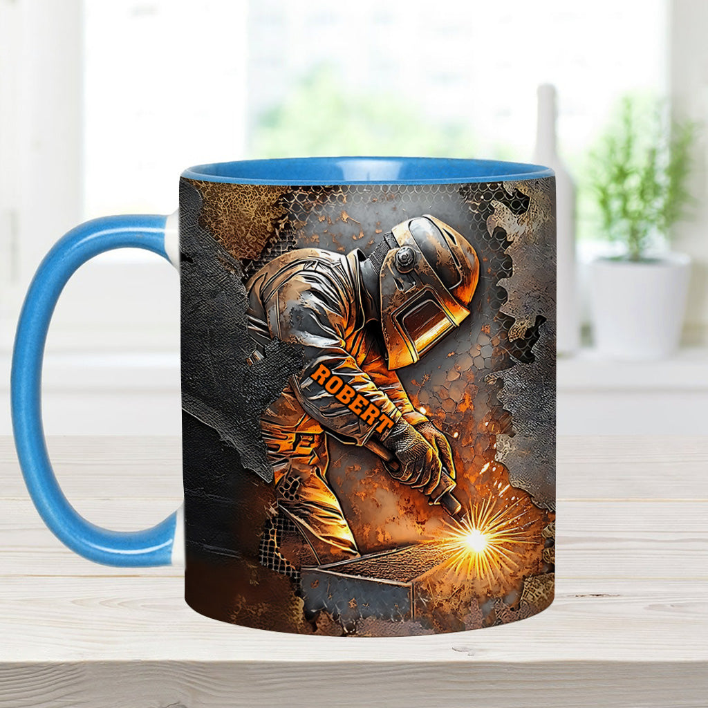 What A Wonderful Weld - Personalized Welder Accent Mug