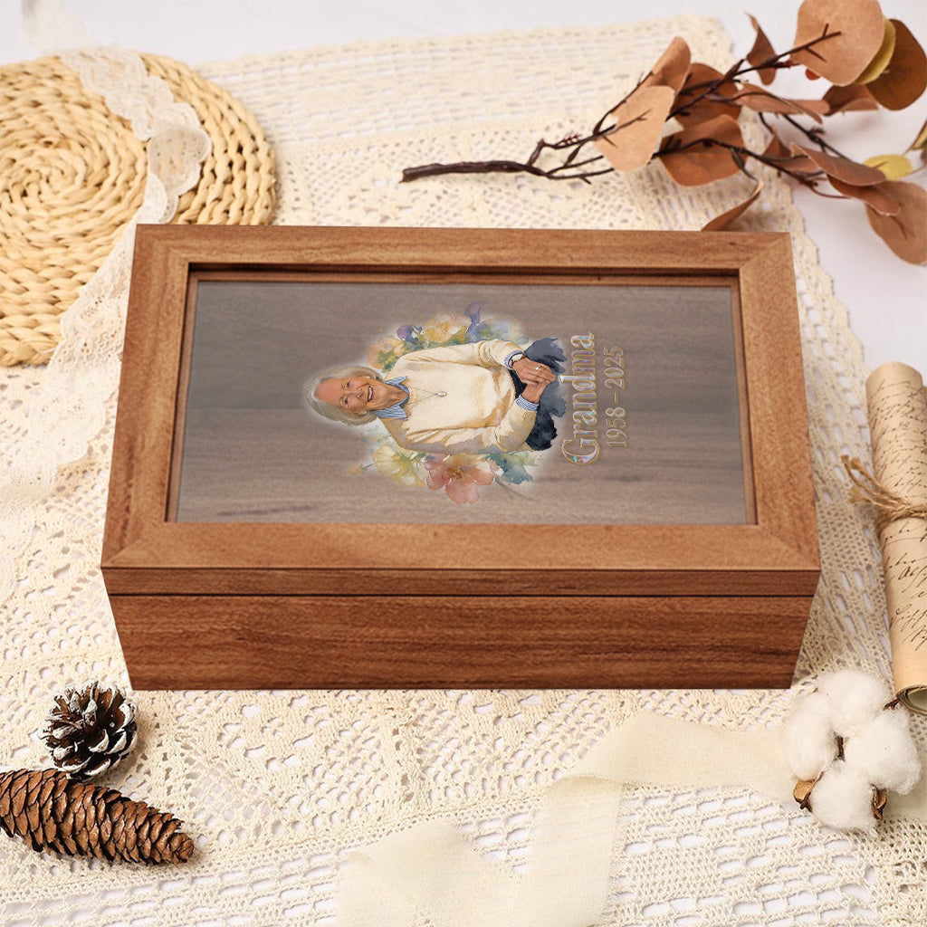 Custom From Any Photo - Personalized Memorial Wooden Box