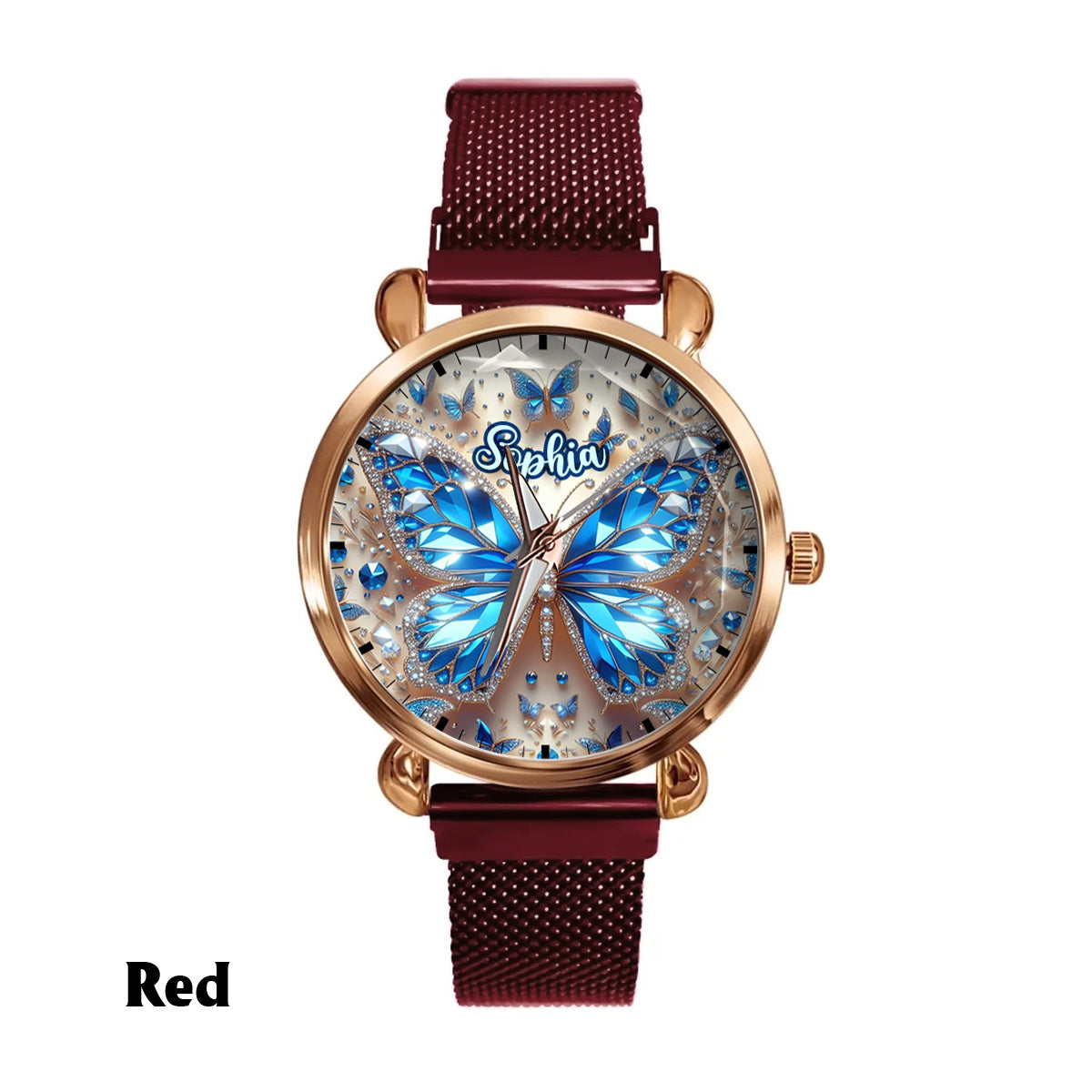 Beautiful Butterflies - Personalized Butterfly Women Hand Watch