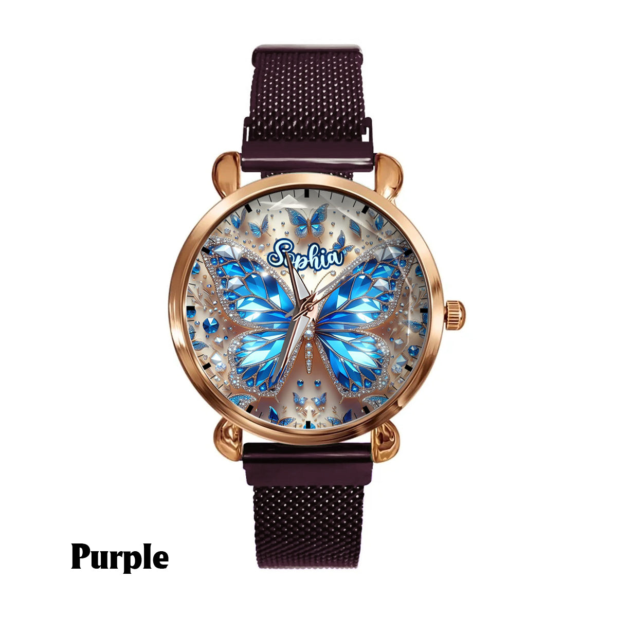 Beautiful Butterflies - Personalized Butterfly Women Hand Watch