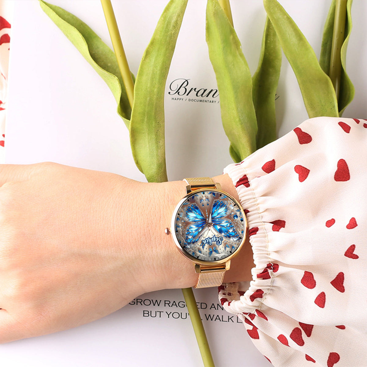 Beautiful Butterflies - Personalized Butterfly Women Hand Watch