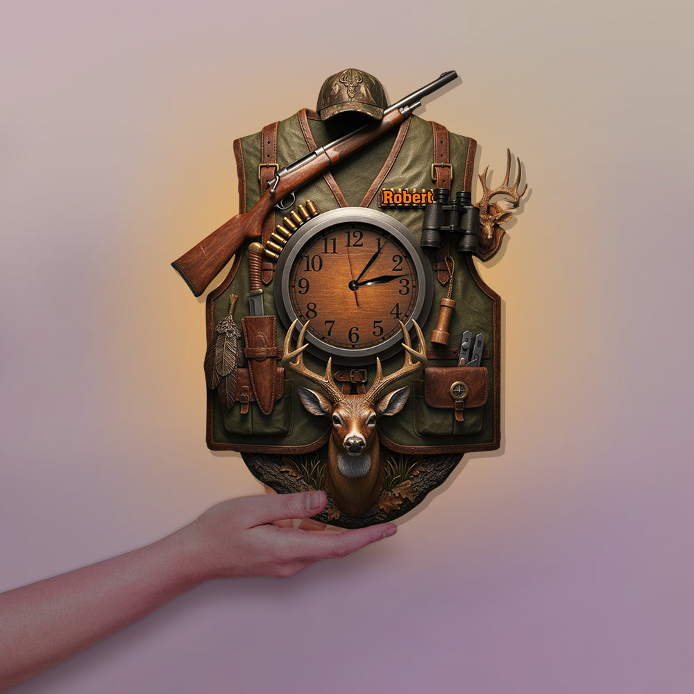 Love Hunting - Personalized Hunting LED Light Wall Clock