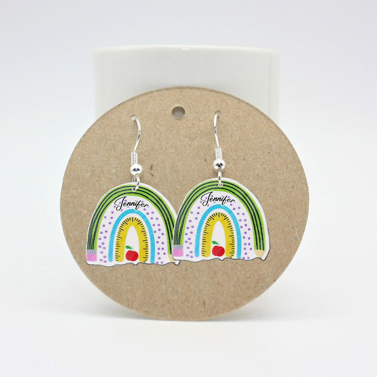 Back To School - Personalized Teacher Earrings