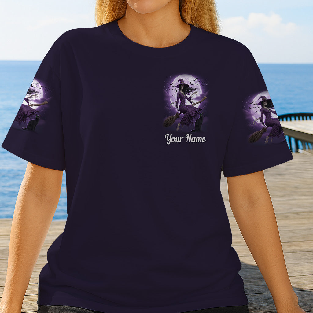 A Wee Bit Wicked - Personalized Witch All Over Shirt