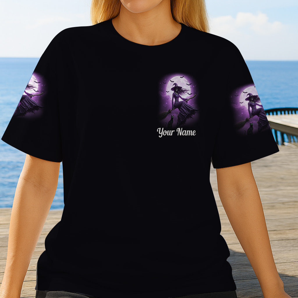 A Wee Bit Wicked - Personalized Witch All Over Shirt