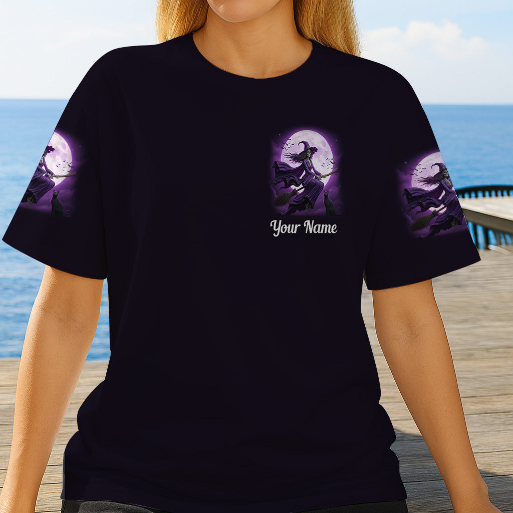 A Wee Bit Wicked - Personalized Witch All Over Shirt