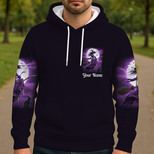 A Wee Bit Wicked - Personalized Witch All Over Shirt