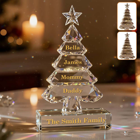 Merry Christmas - Personalized Family Custom Shaped Acrylic Plaque