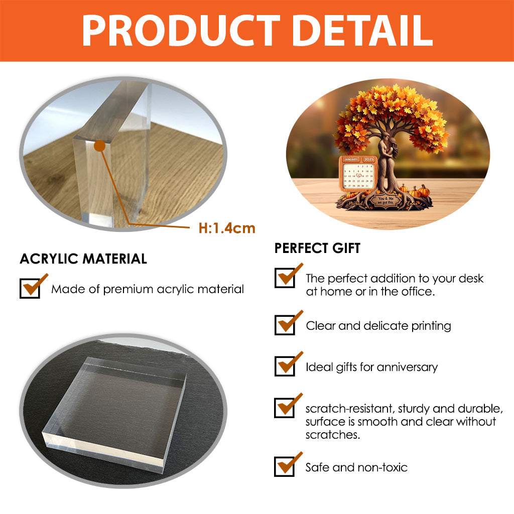 You & Me We Got This - Personalized Couple Custom Shaped Acrylic Plaque