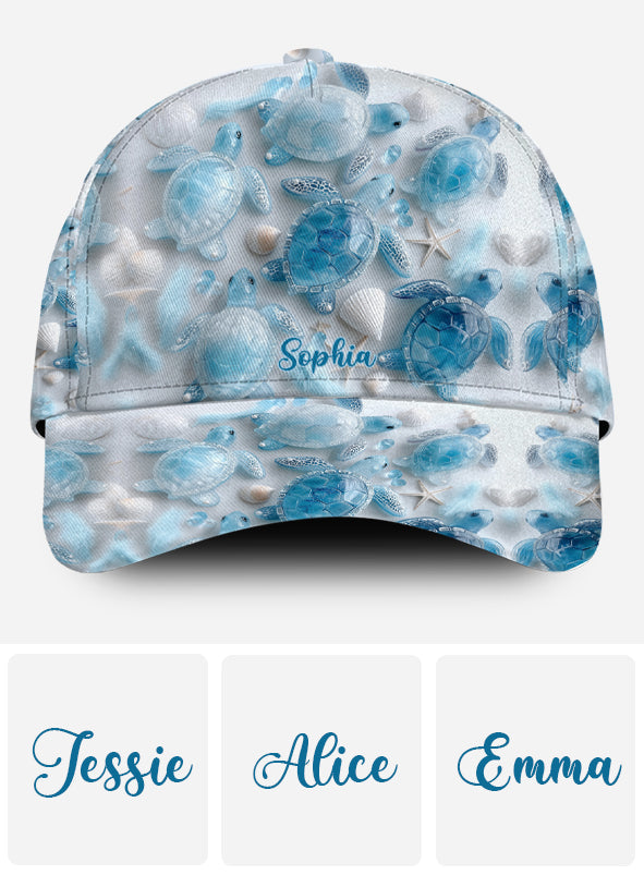 Sea Turtles The Ocean Is Calling - Personalized Turtle Classic Cap
