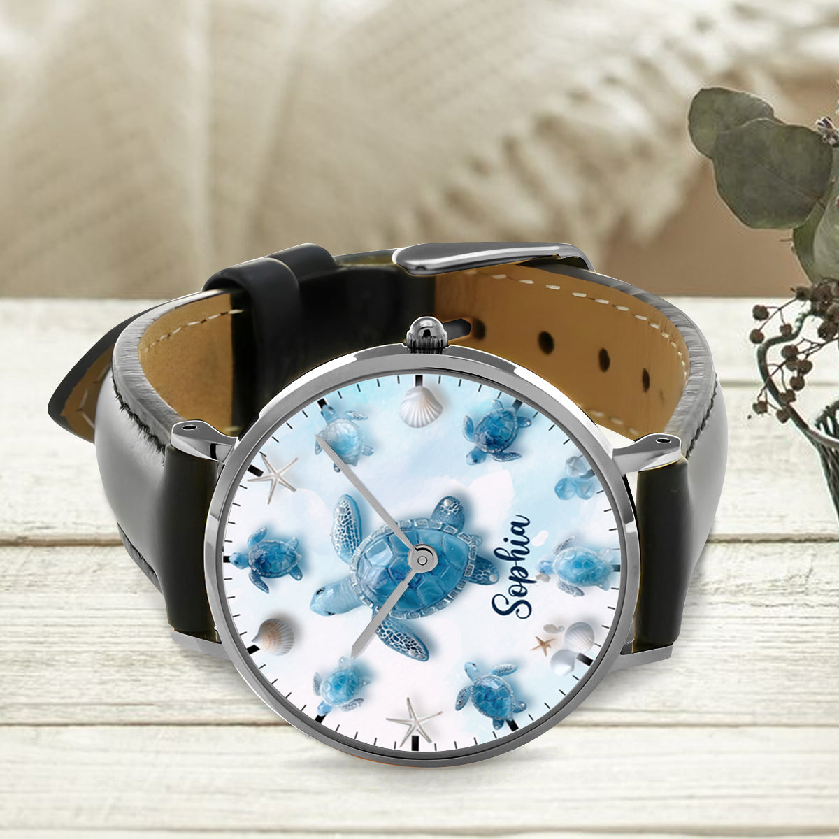 Just A Girl Who Loves Turtles - Personalized Turtle Hand Watch