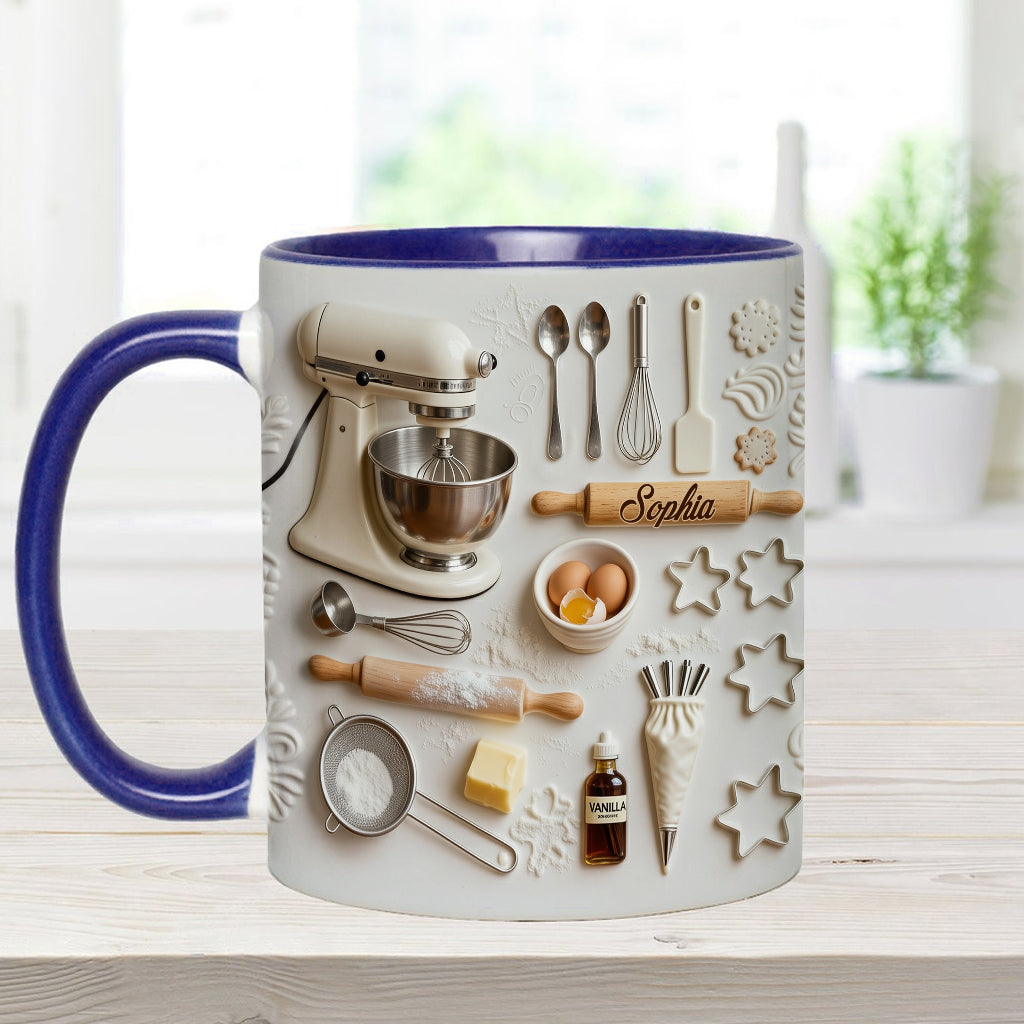 Love Baking - Personalized Baking Accent Mug & Coaster