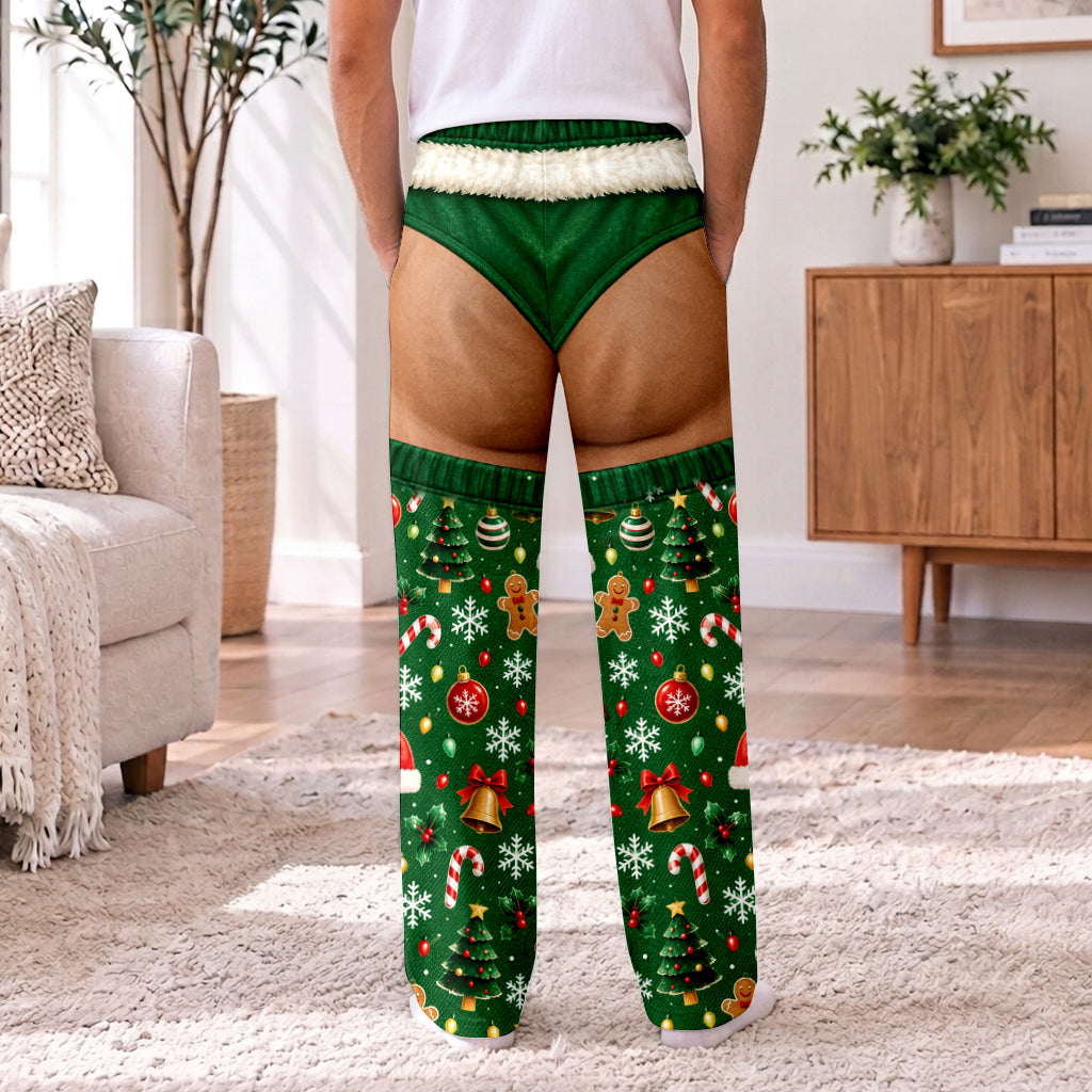 Merry Christmas, Funny Face - Personalized Spicy Couple Pajama Pants