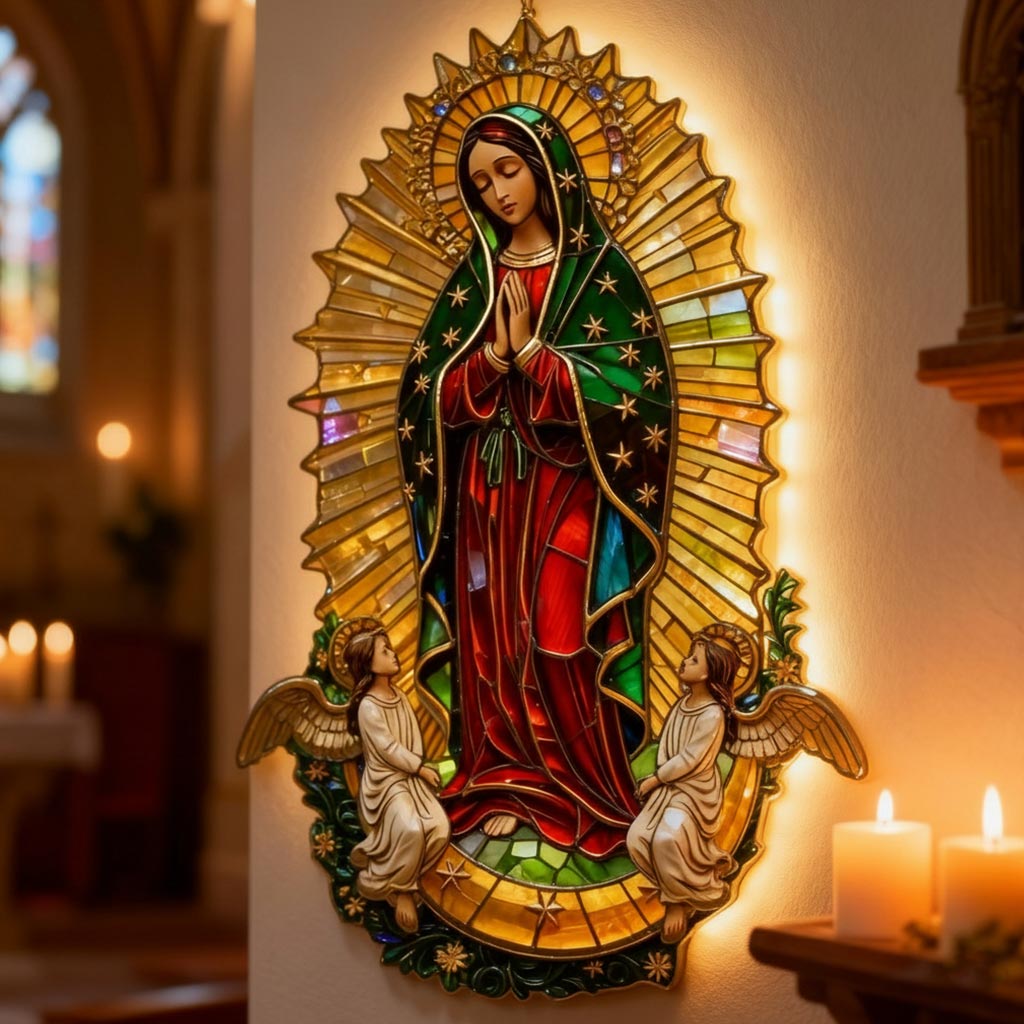 Our Lady Of Guadalupe - Christian LED Light Acrylic Sign