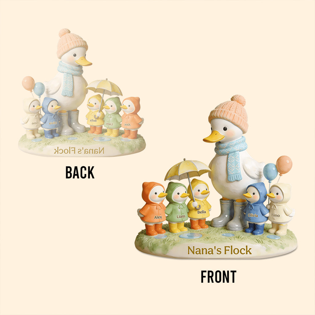 Grandma's Flock Gift For Mom, Nana - Personalized Grandma Custom Shaped Acrylic Plaque