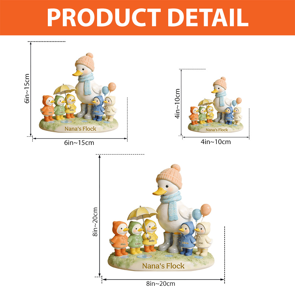 Grandma's Flock Gift For Mom, Nana - Personalized Grandma Custom Shaped Acrylic Plaque