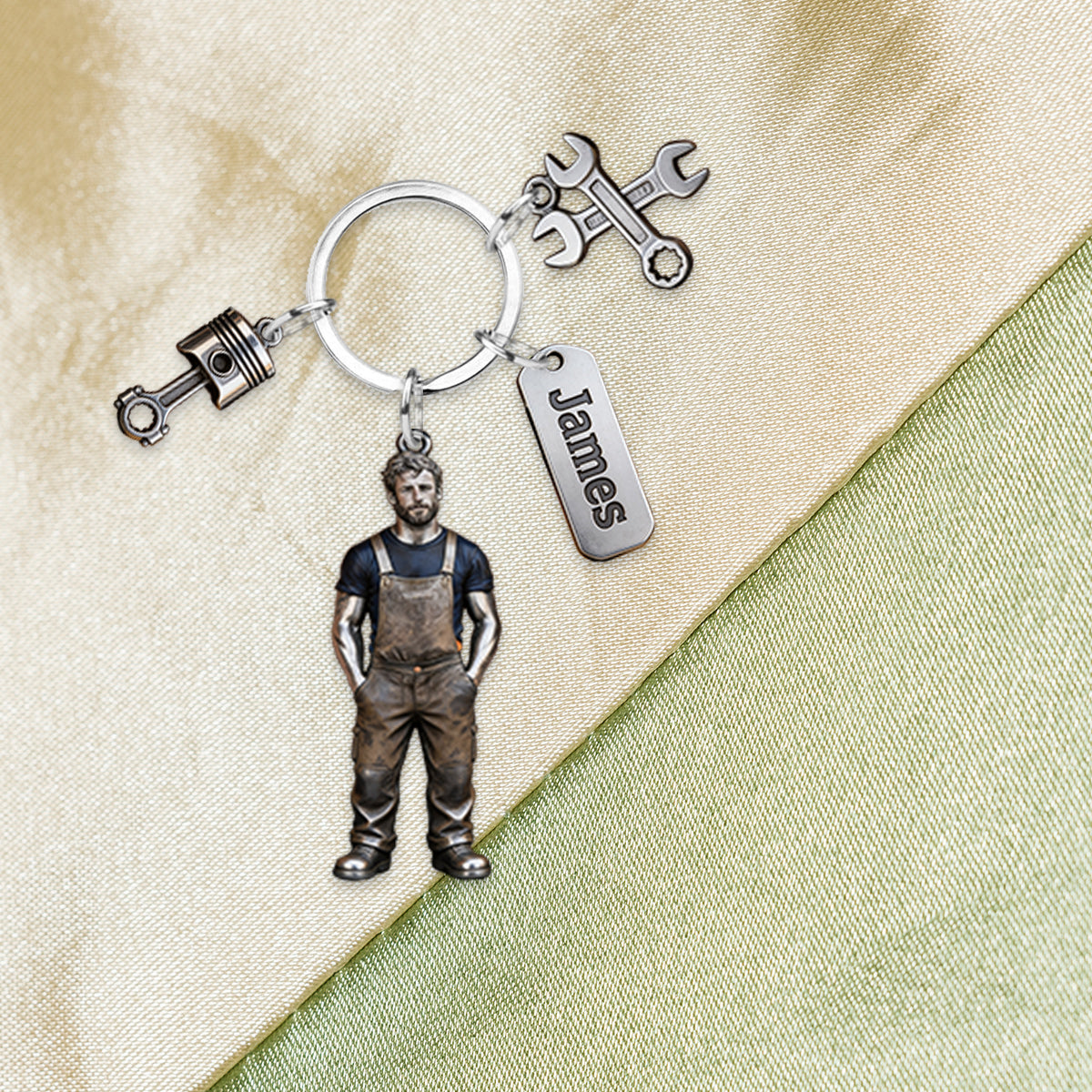 I Am The Warranty - Personalized Mechanic Keychain With Charms