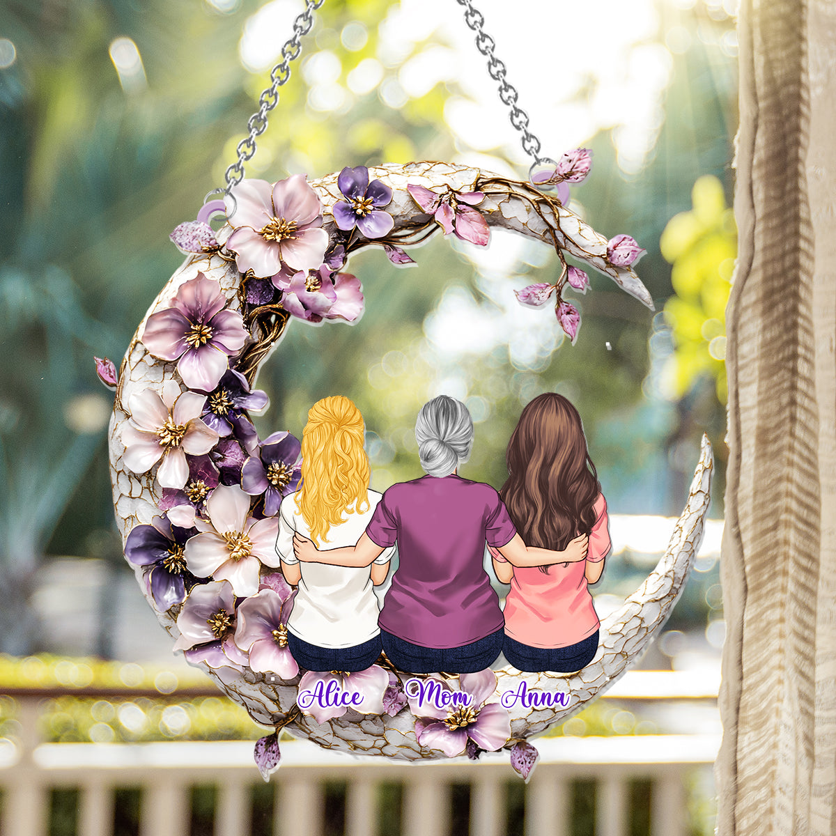 Best Mom Ever - Personalized Mother Window Hanging Suncatcher Ornament