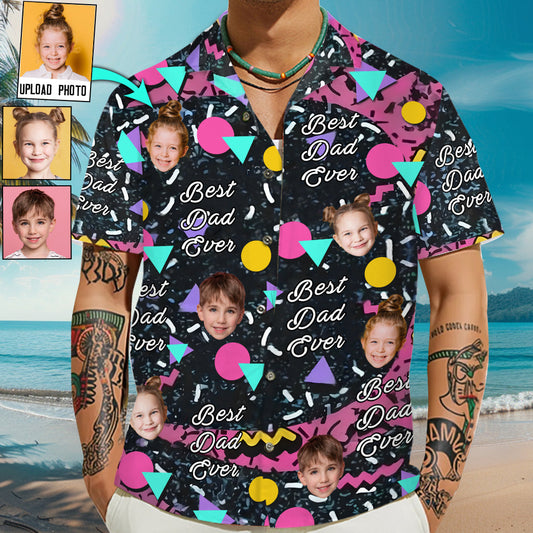 Best Dad Ever - Personalized Father Hawaiian Shirt