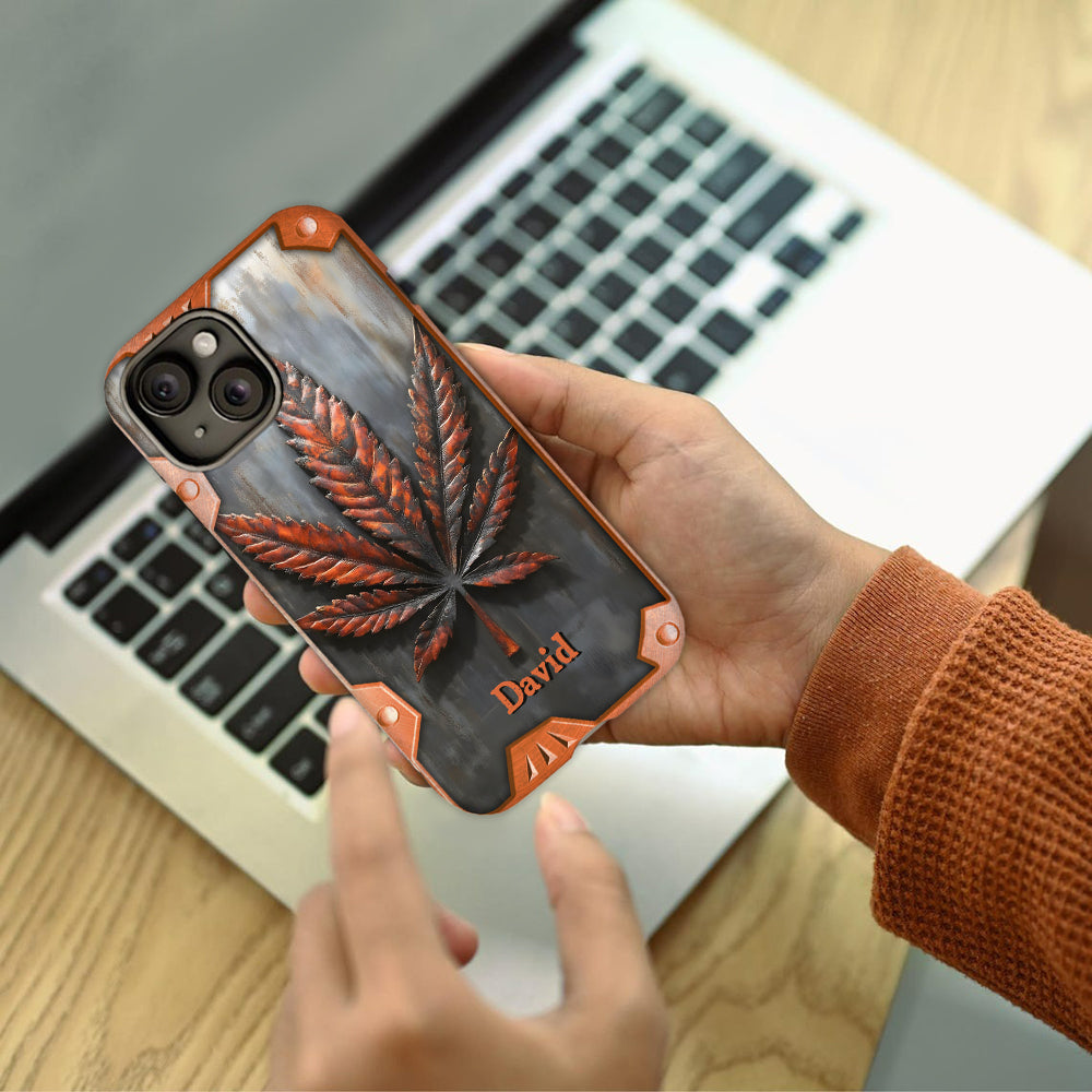 Stunning Leaf - Personalized Weed Full Print Phone Case