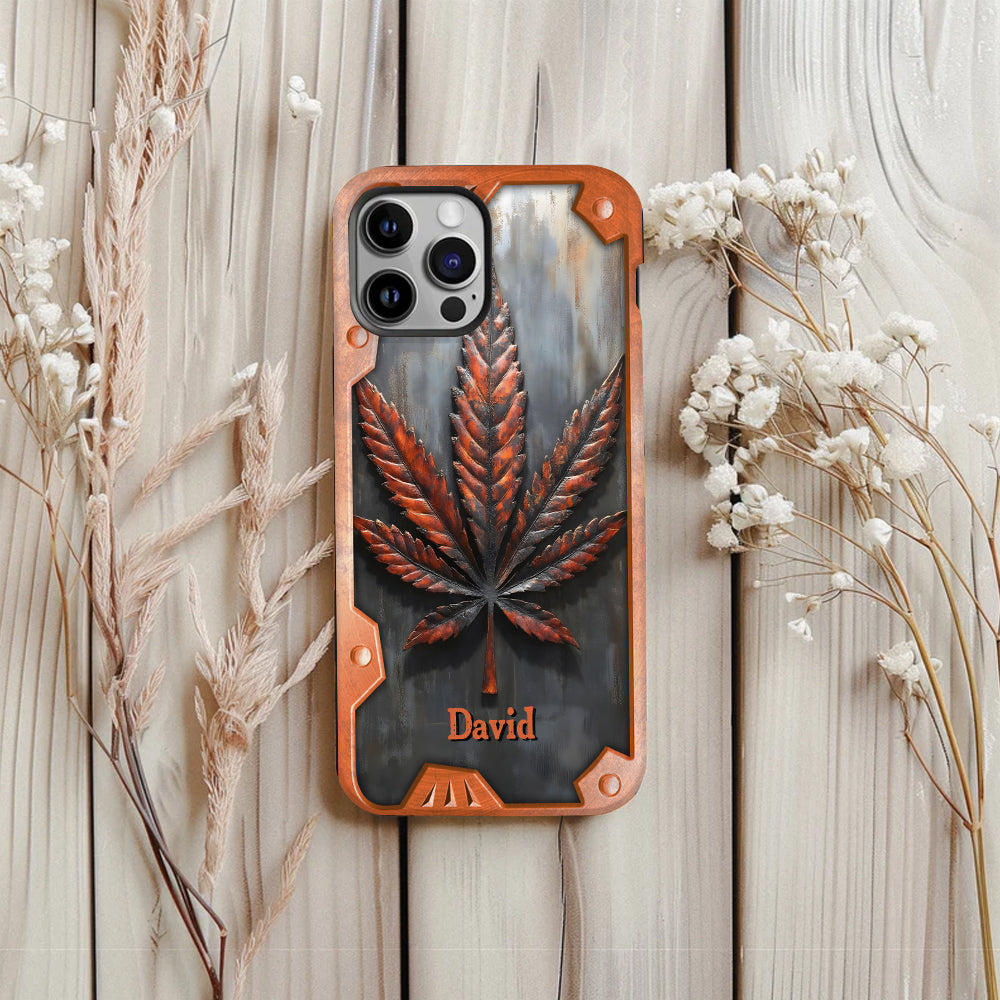 Stunning Leaf - Personalized Weed Full Print Phone Case