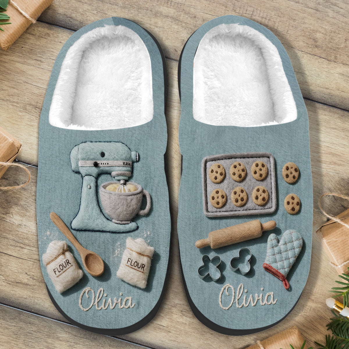 Love Baking - Personalized Baking Slippers