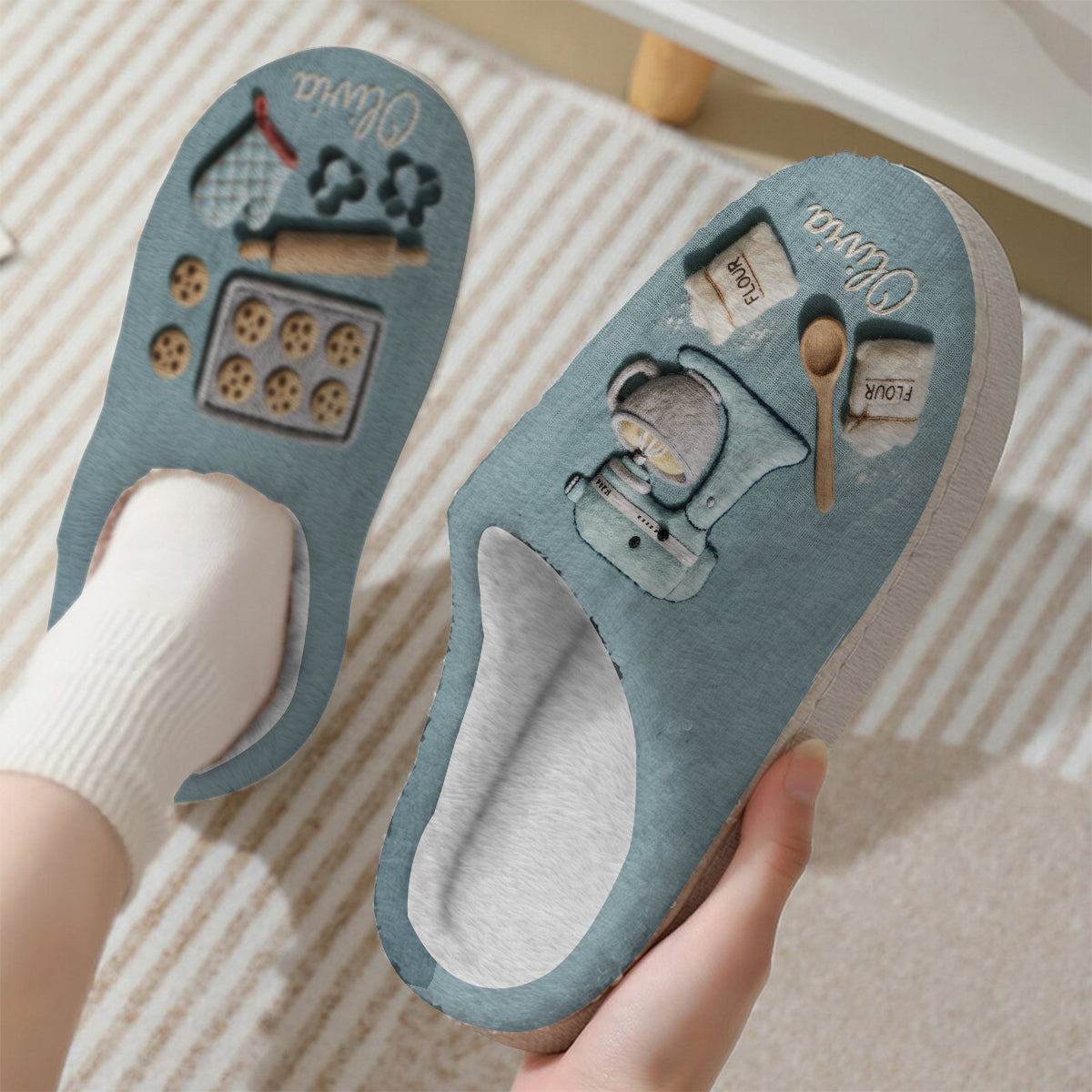 Love Baking - Personalized Baking Slippers
