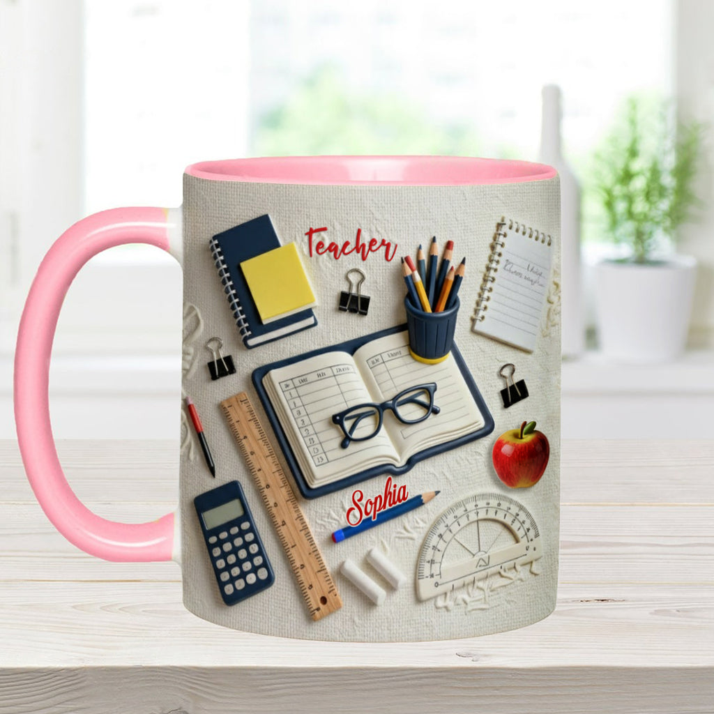 Teacher Life - Personalized Teacher Accent Mug