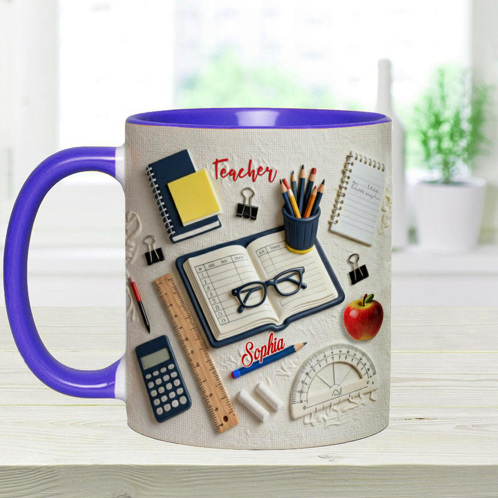 Teacher Life - Personalized Teacher Accent Mug