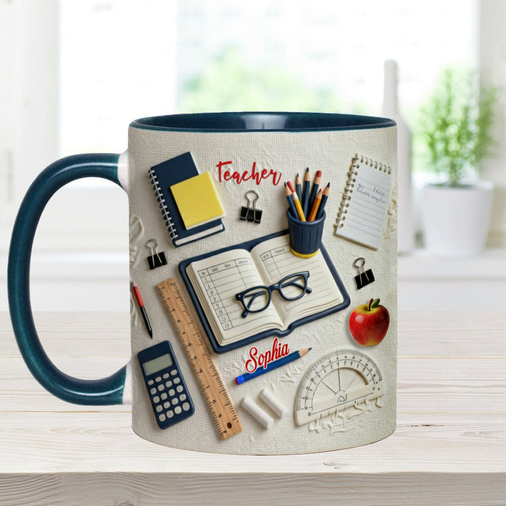 Teacher Life - Personalized Teacher Accent Mug