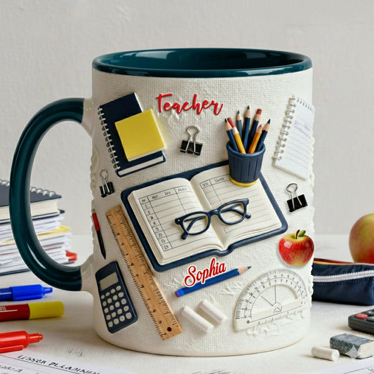 Teacher Life - Personalized Teacher Accent Mug