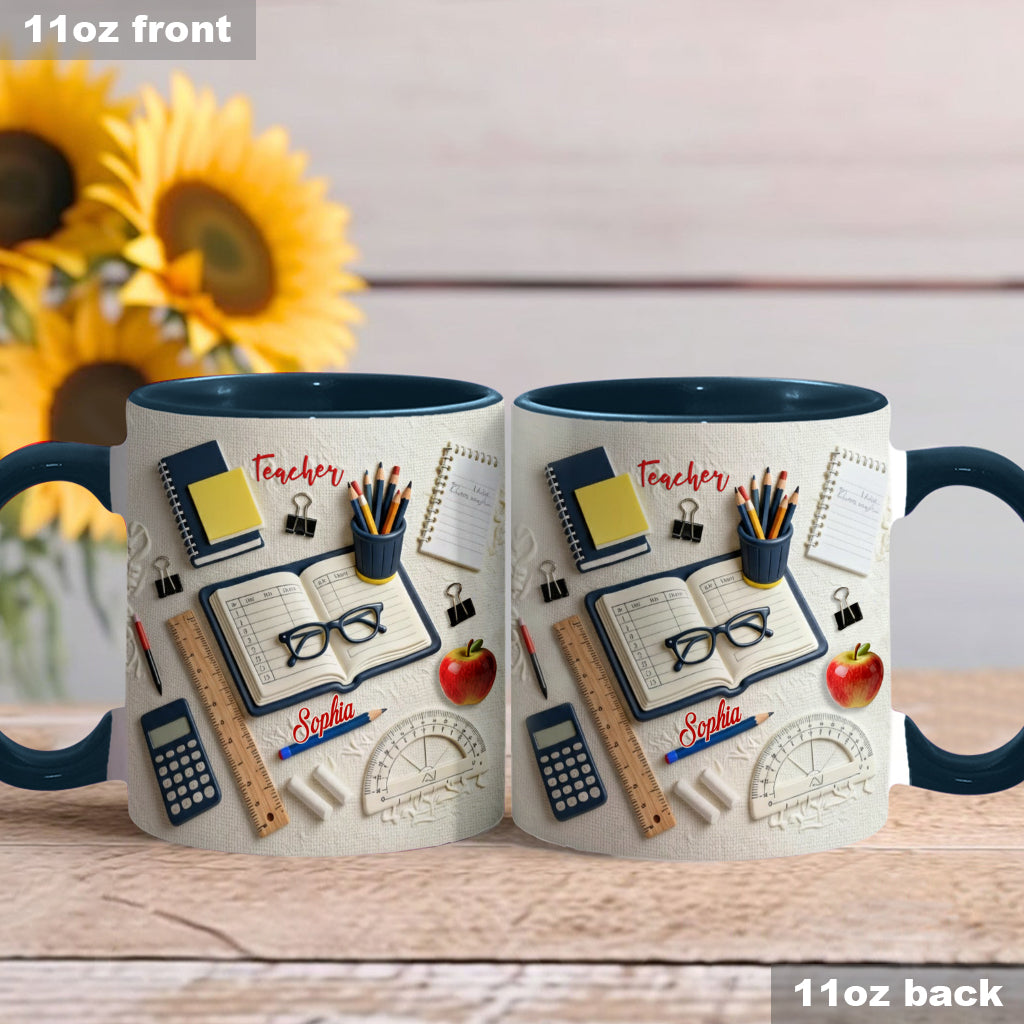Teacher Life - Personalized Teacher Accent Mug