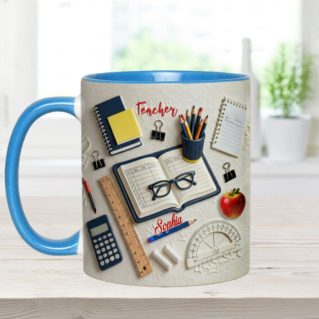 Teacher Life - Personalized Teacher Accent Mug