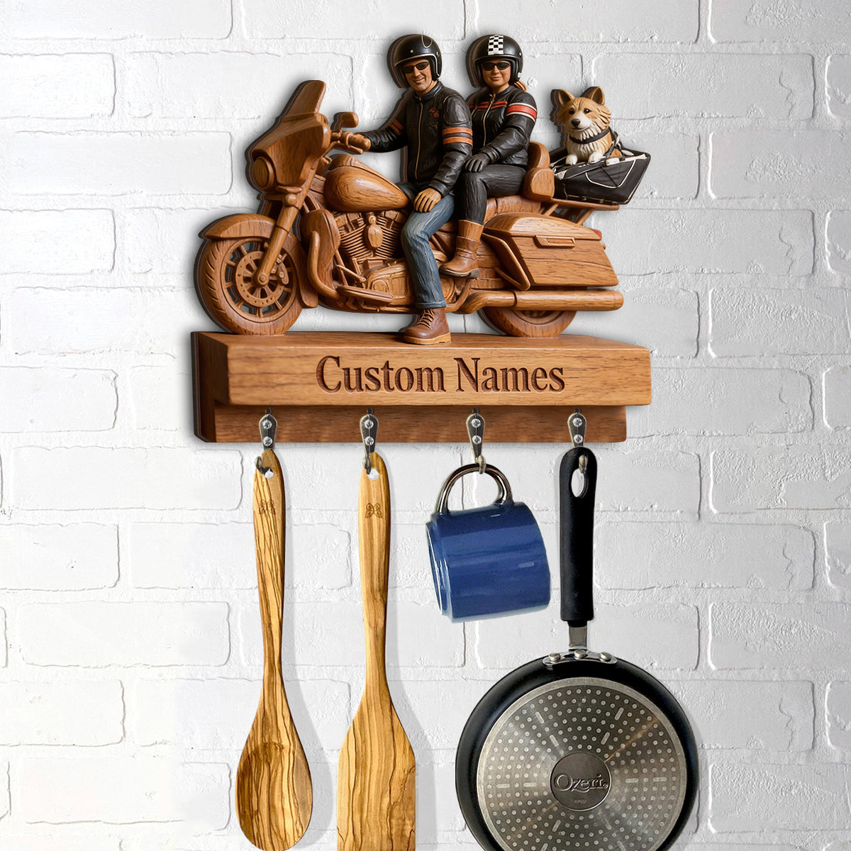Riding Partners For Life - Personalized Biker Custom Shaped Hanging Rack