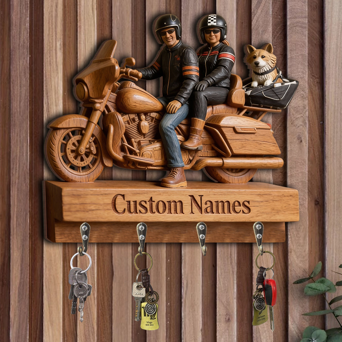 Riding Partners For Life - Personalized Biker Custom Shaped Hanging Rack