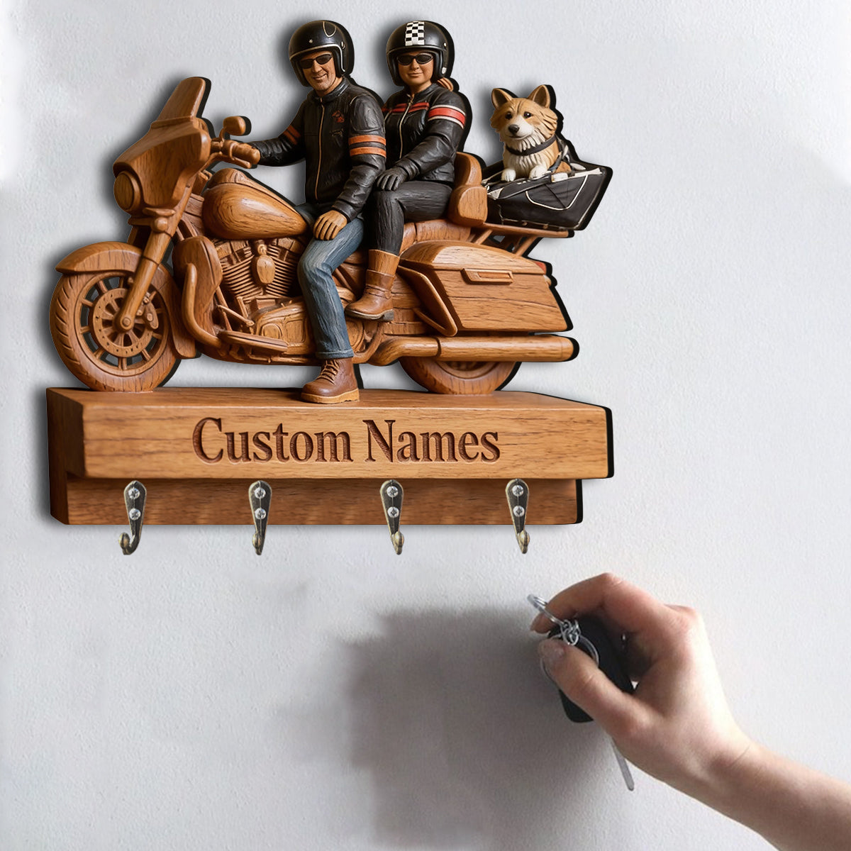 Riding Partners For Life - Personalized Biker Custom Shaped Hanging Rack