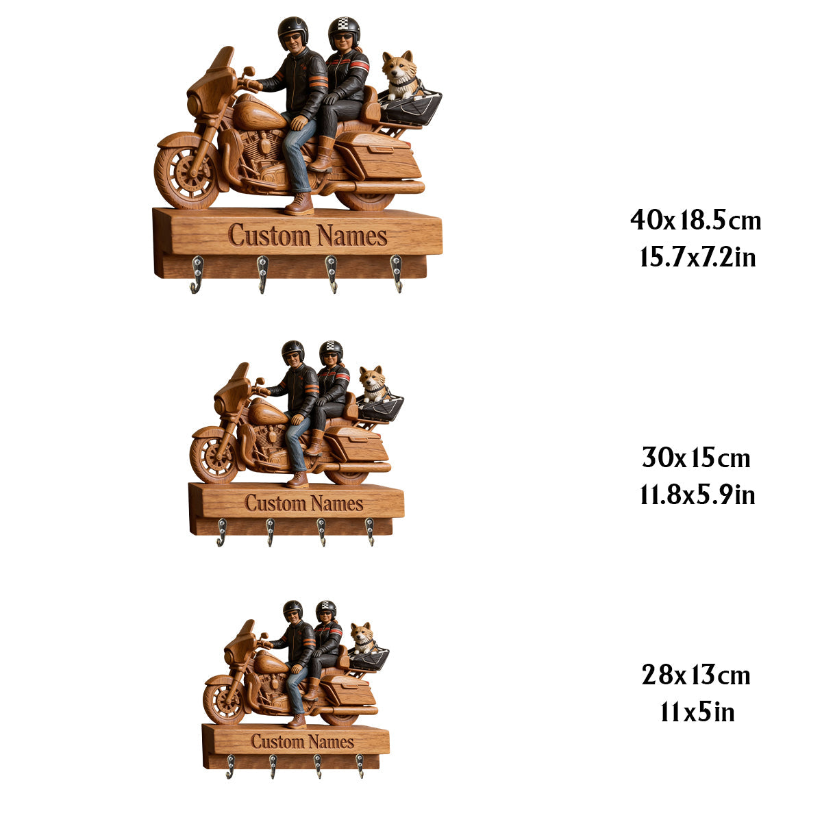 Riding Partners For Life - Personalized Biker Custom Shaped Hanging Rack