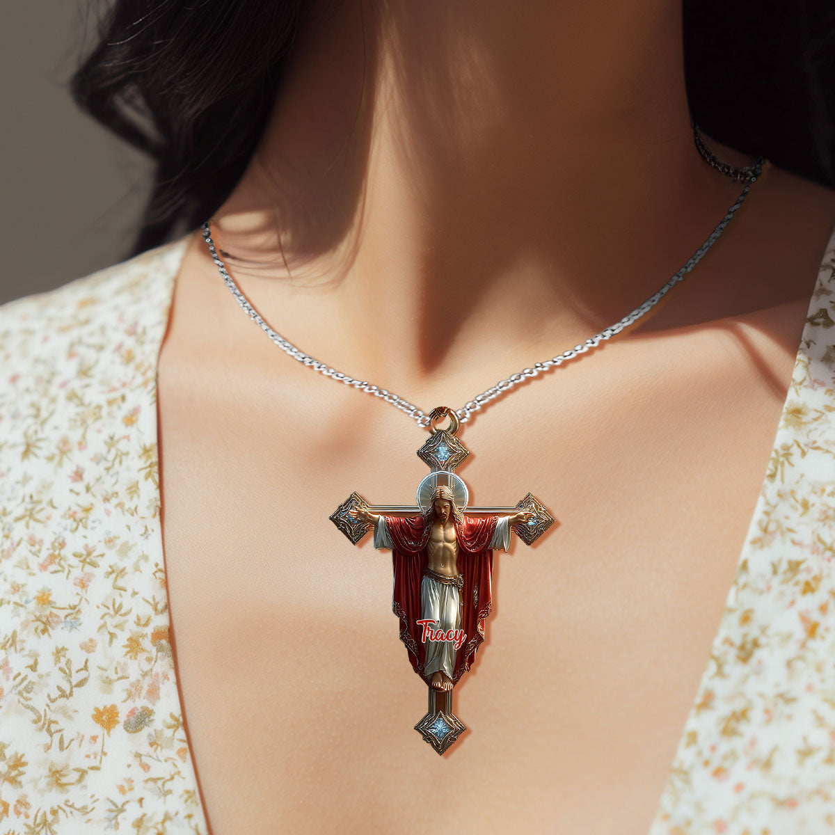 A Child Of God - Personalized Christian Custom Shaped Pendant Necklace