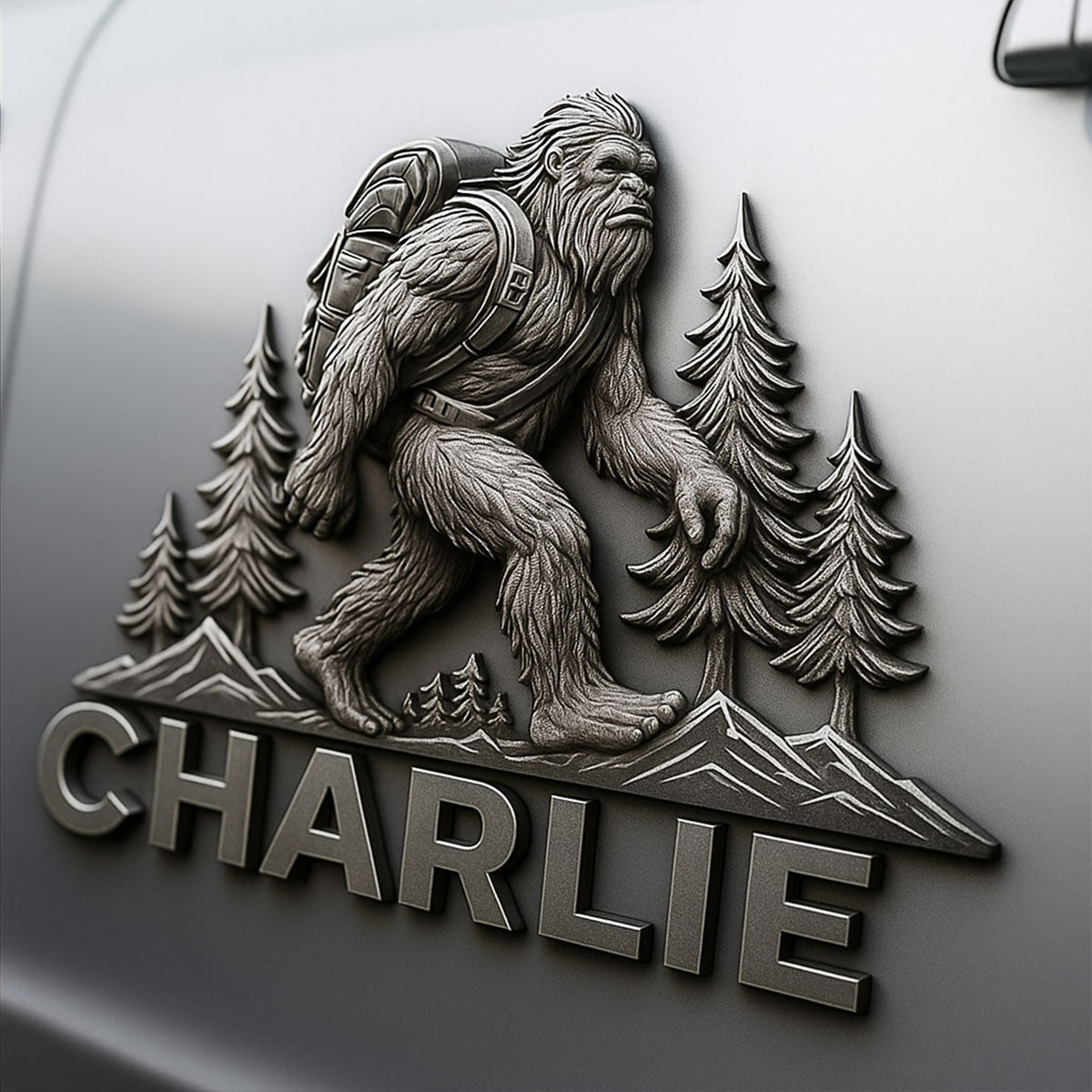 Hiking Sasquatch - Personalized Hiking Magnet