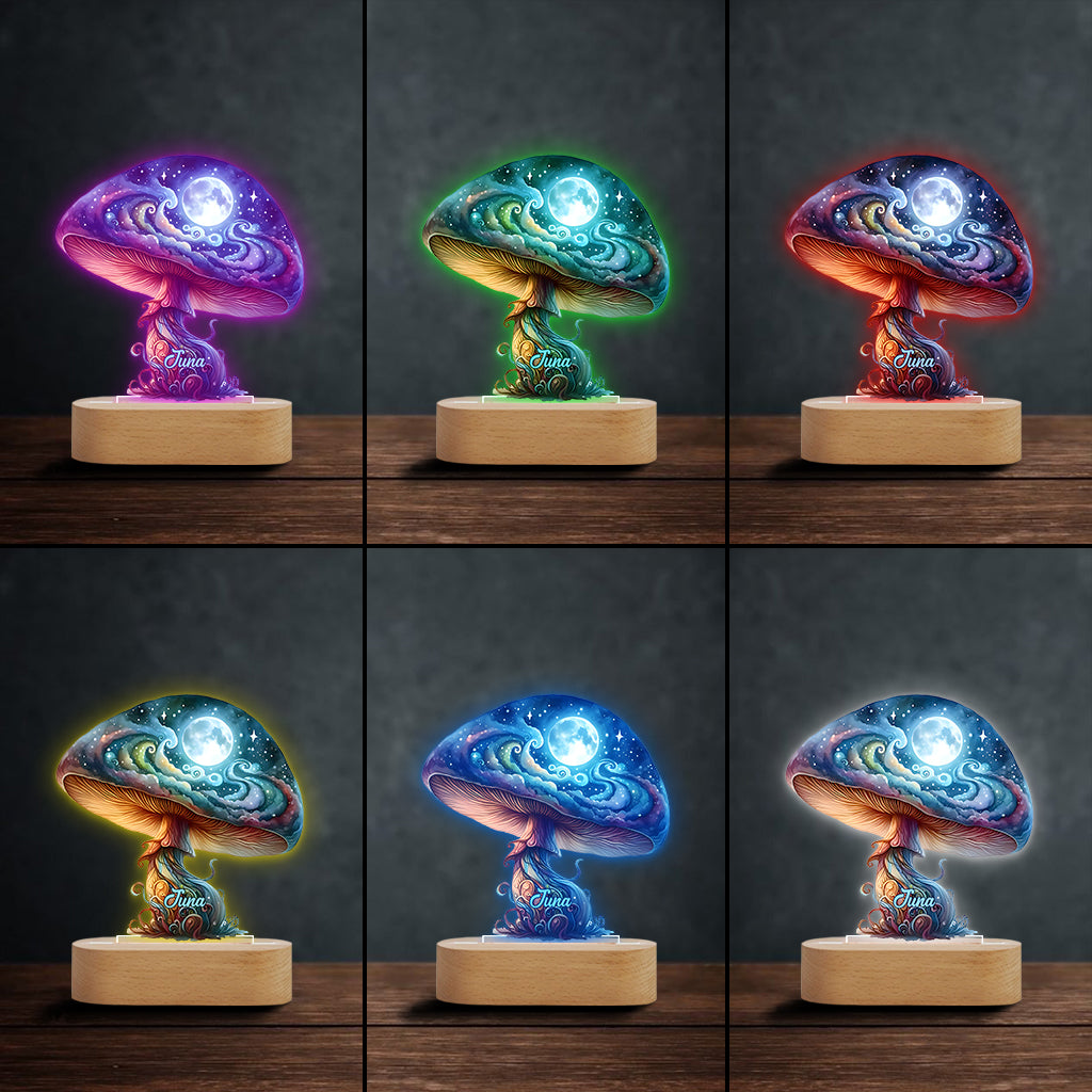 Magic Night - Personalized Mushroom Shaped Plaque Light Base